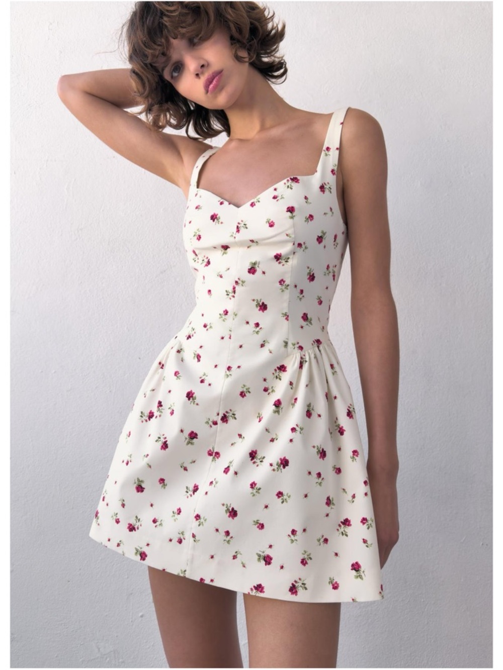 ZARA NWT Floral Print Volume Dress
